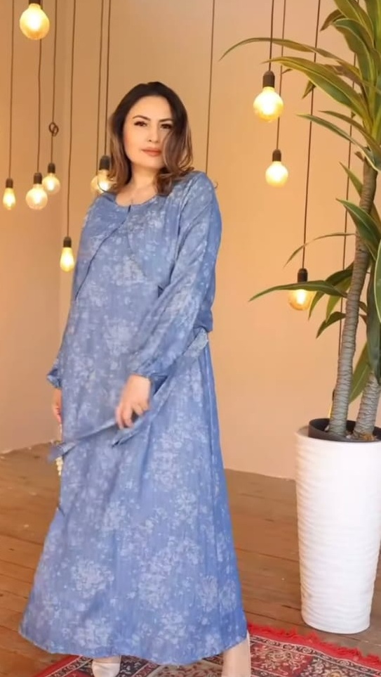 فستان تنسل 01 - متجر عالم آرڤا للملابس والهدايا فستان تنسل 01