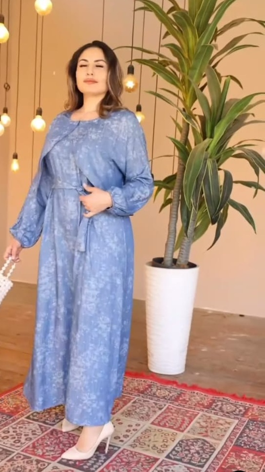 فستان تنسل 01 - متجر عالم آرڤا للملابس والهدايا فستان تنسل 01