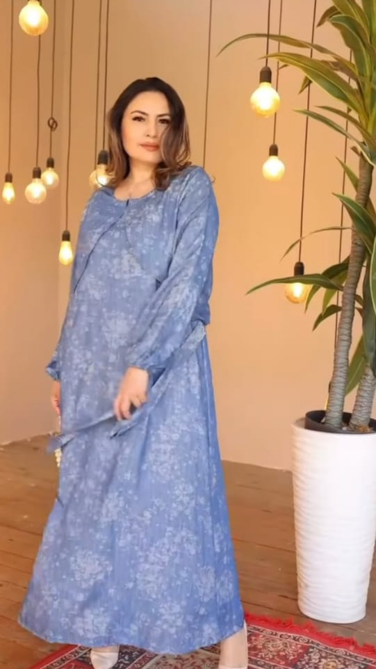 فستان تنسل 01 - متجر عالم آرڤا للملابس والهدايا فستان تنسل 01