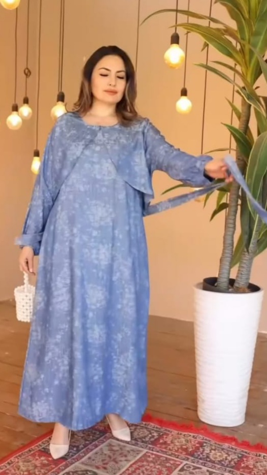 فستان تنسل 01 - متجر عالم آرڤا للملابس والهدايا فستان تنسل 01