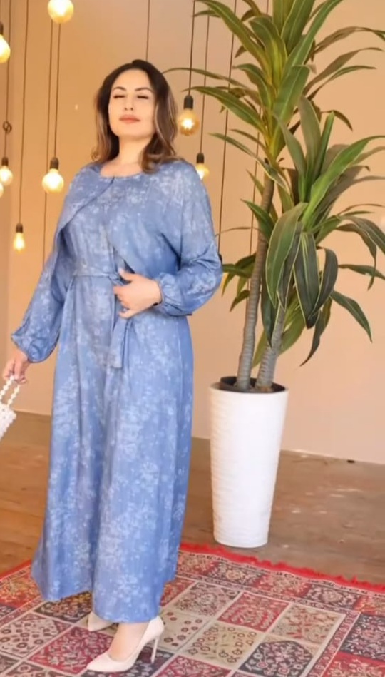 فستان تنسل 01 - متجر عالم آرڤا للملابس والهدايا فستان تنسل 01