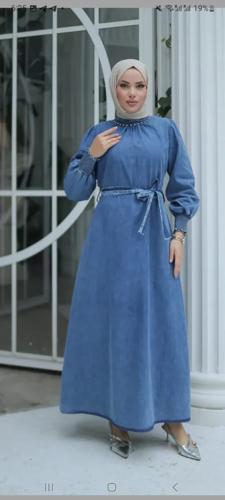 فستان جينز ازرق 05 مس ميرا - متجر عالم آرڤا للملابس والهدايا فستان جينز ازرق 05 مس ميرا