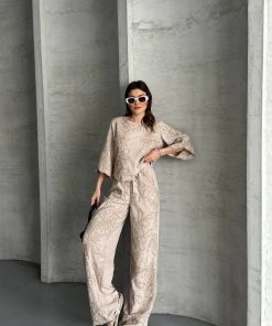 طقم بنطلون لينن 01 من ام اند تي