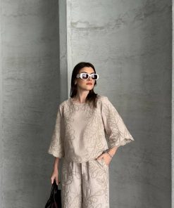 طقم بنطلون لينن 01 من ام اند تي