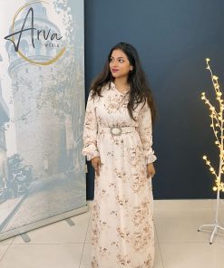 فستان شيفون كم طويل